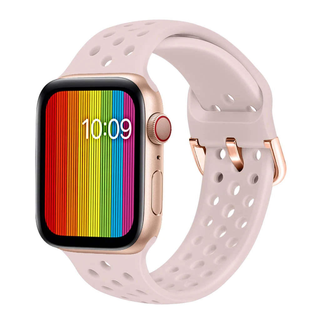 Силиконовый ремешок для apple watch 4 band 44 мм 40 мм iWatch band 42 мм 38 мм спортивный браслет correa apple watch 4 3 2 1 Аксессуары