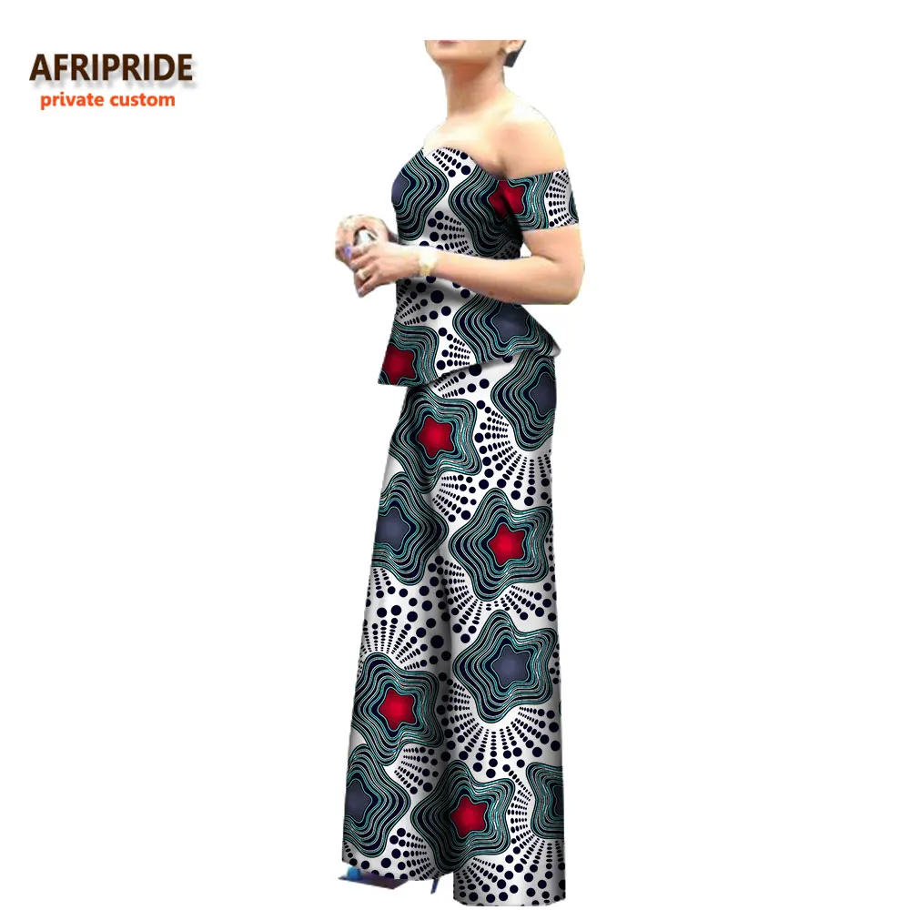 Костюм из двух предметов для женщин с Африканским принтом AFRIPRIDE Топ без бретелек