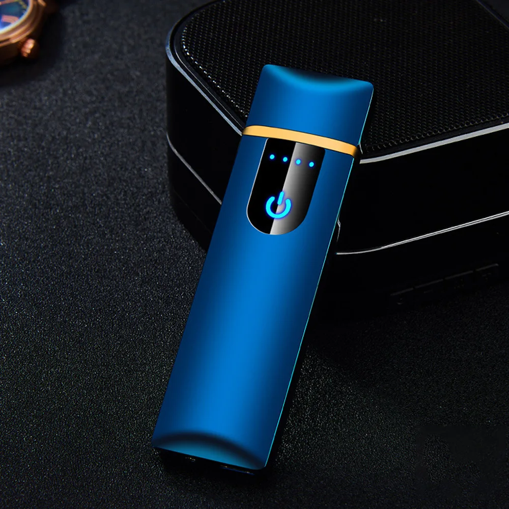 Двусторонняя Зажигалка usb зарядка сенсорный датчик переключатель ветрозащитный