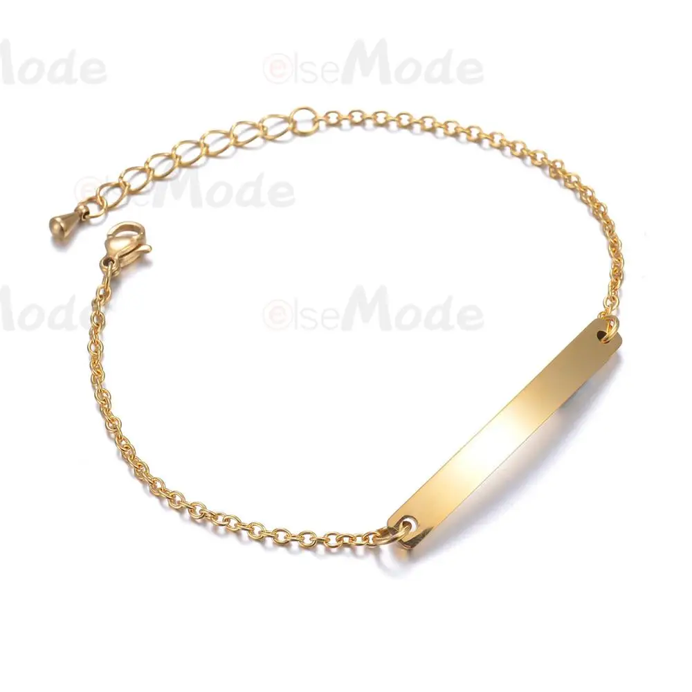 Браслет ELSEMODE из нержавеющей стали с гравировкой имени и датой регулируемая