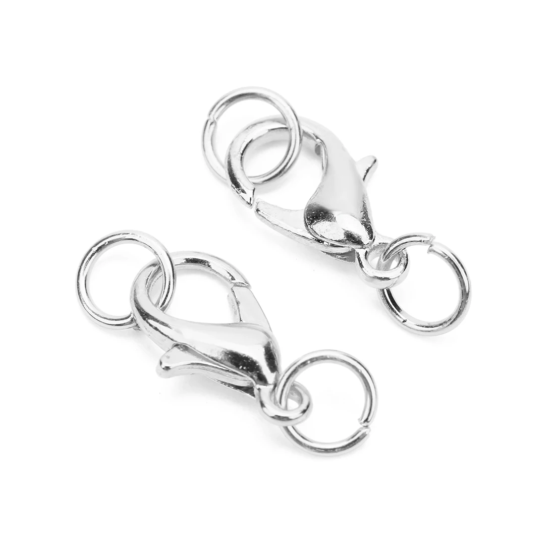 20pcs 10 12 14mm Lobster Clasps Hooks Set Metal Iron Gold Color Jump Rings End Clasps Connectors Necklace Supplies For Jewelry