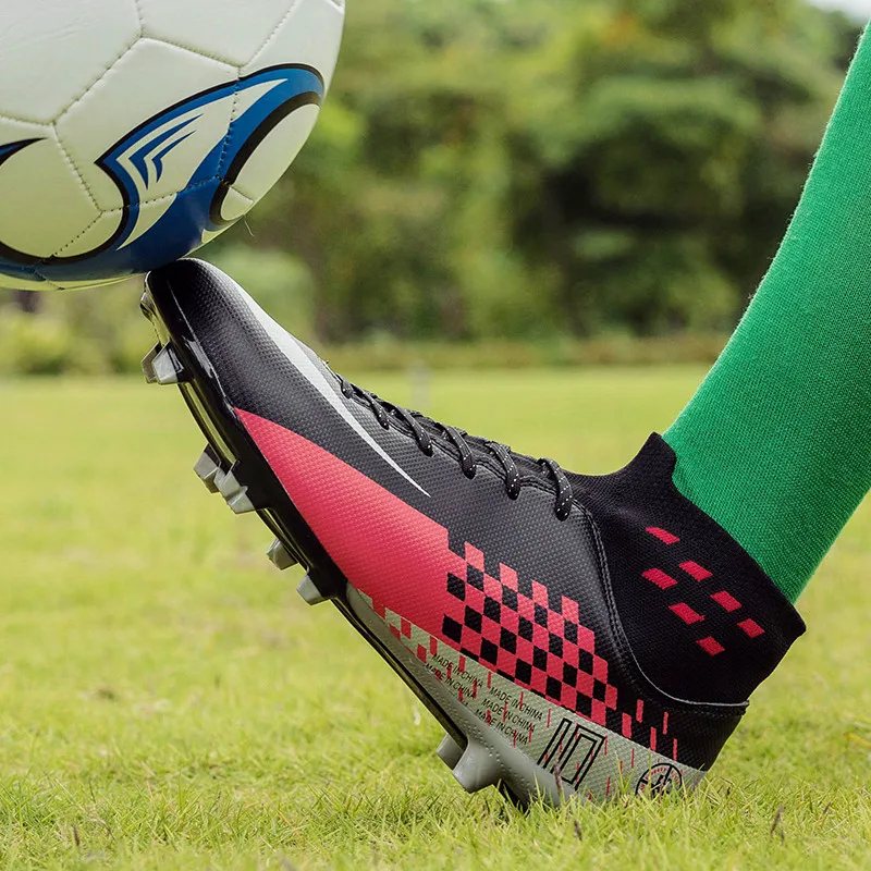 Высокие футбольные бутсы для мужчин профессиональные кроссовки уличные детские