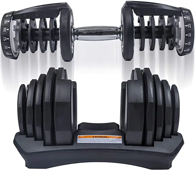 

Hot Sale 24KG 40KG Dumbbell Set Fitness Equipment 2 PCS Dumbbells 1 Stand Gym Combination Pair of 52LBS 90LBS Weight Adjustable