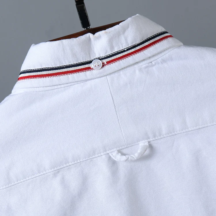 

New 2021 Men Oxford Classic striped Fashion Cotton Casual Shirts Shirt high quality Pocket long-sleeves Top M 2XL #AB40