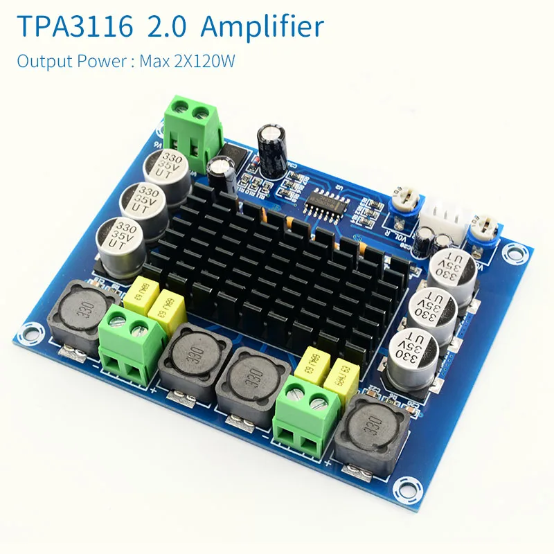 Плата аудио усилителя UNISIAN TPA3116 2 0 каналов TPA3116D2 2X120W высокомощные цифровые стерео
