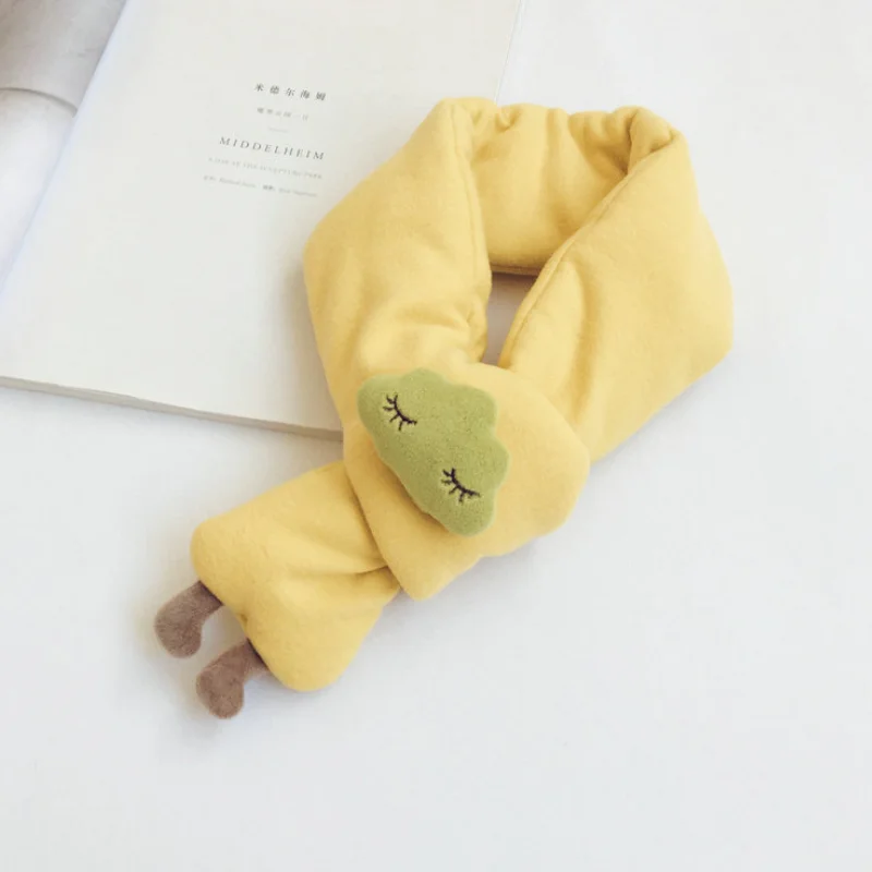 

2020 cute clouds squinting embroidery children's scarf autumn and winter new wild boys and girls warm scarf