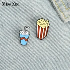 Эмалированная булавка для калорий или фитнеса, индивидуальные броши в виде шоколада, соды, попкорна, рубашка, лацкан, сумка со значком, спортивные украшения, подарок для друзей