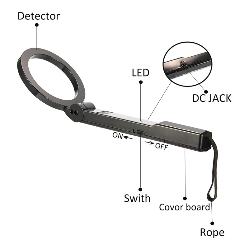 Металлоискатель ручной портативный металлоискатель складной