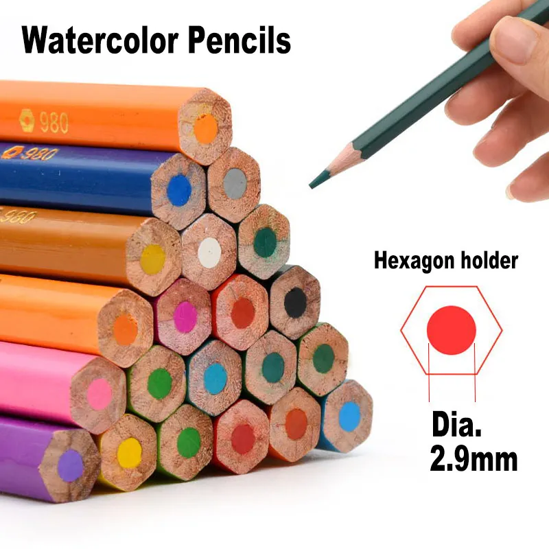 

12/18/24/36/48/72 Color Set Watercolor Pencils Artist Drawing Sketching Art Painting Hnadle Comic Graffiti Wooden Colored Pencil