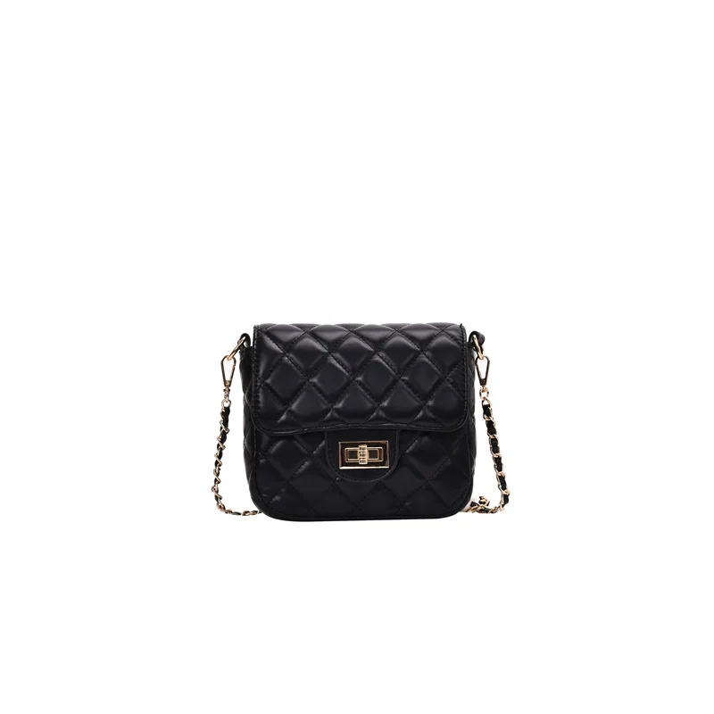 

Summer small bag new fashion fashion embroidery line messenger bag net red Joker chain small square bag