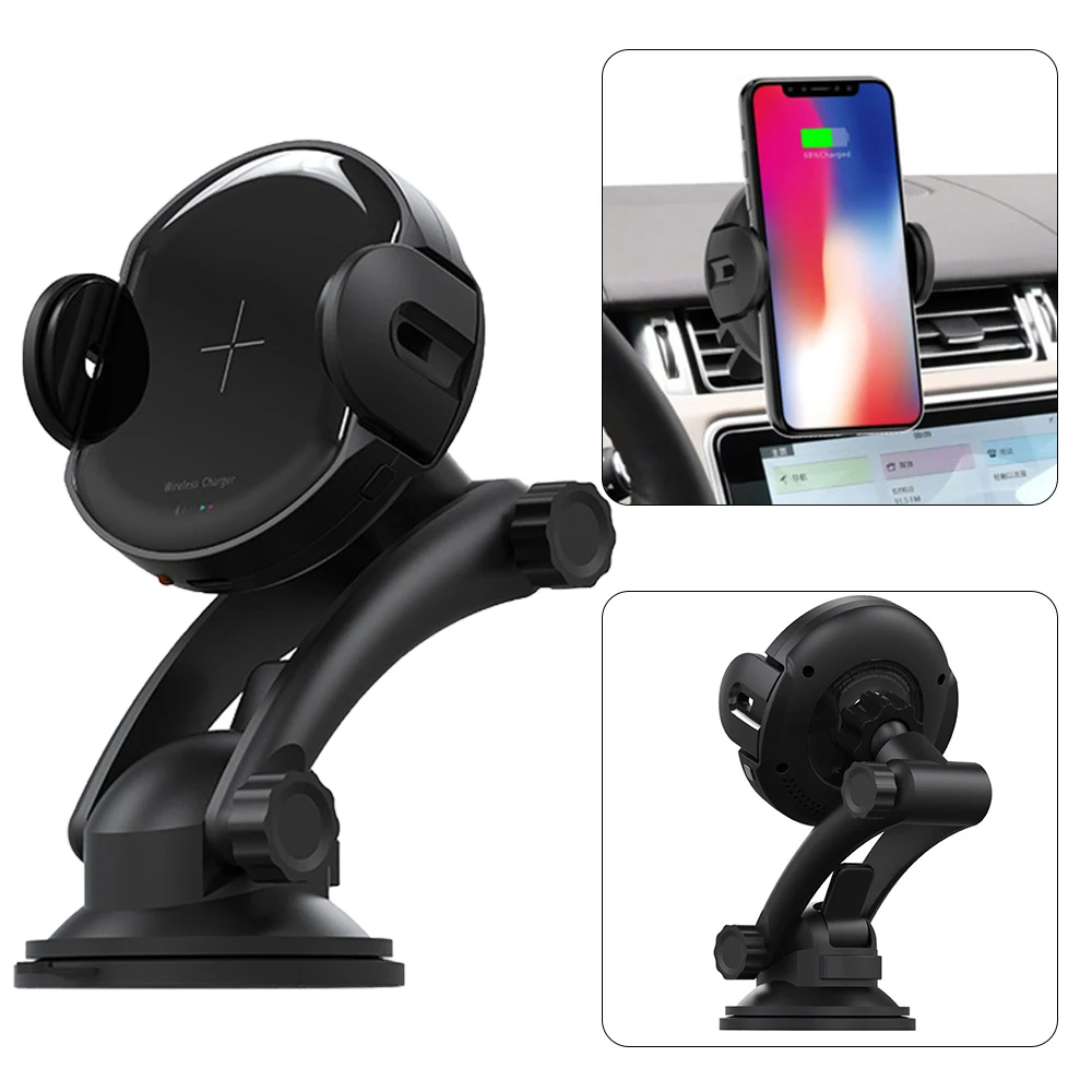 

Car Wireless Fast Charging Stand Holder for iPhone 11 Pro Max Xs USB Car Wireless Quick Charger Bracket for Samsung S20 S10 S9