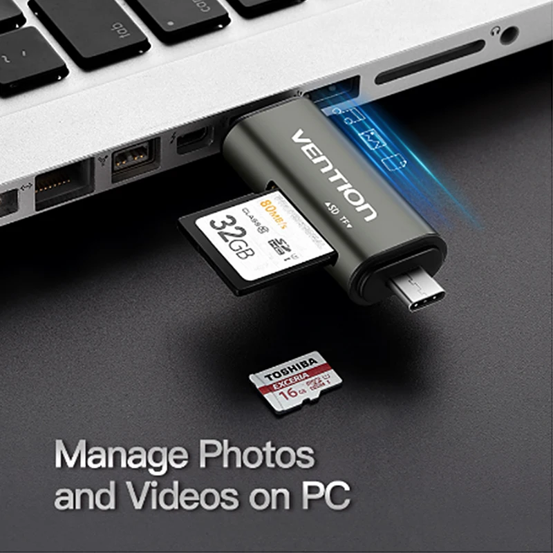 Vention Micro SD кард-ридер адаптер type C USB карта памяти для MacBook ноутбука 3 0 SD/TF OTG |