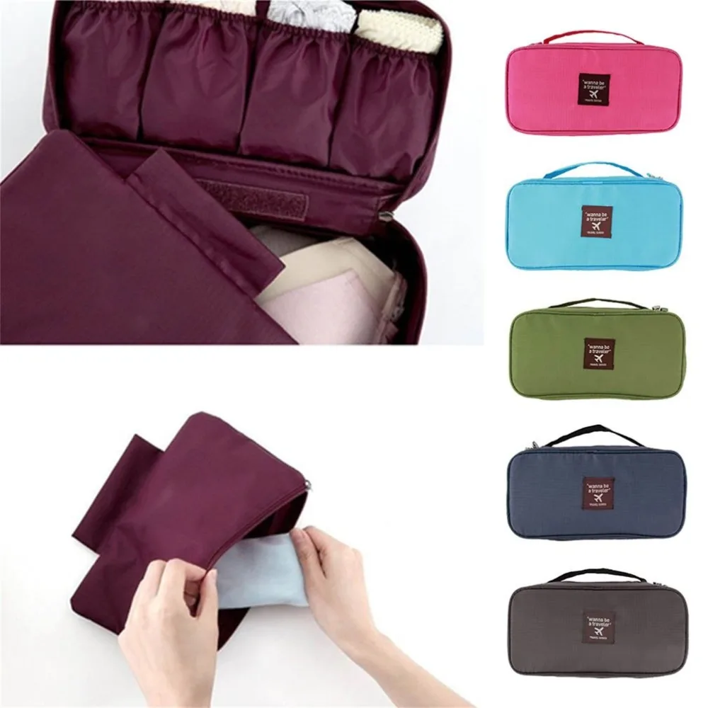 

2019 Portable Protect Bra Underwear Lingerie Case Travel Organizer Bag Waterproof Women Cosmetic Makeup Storage Case