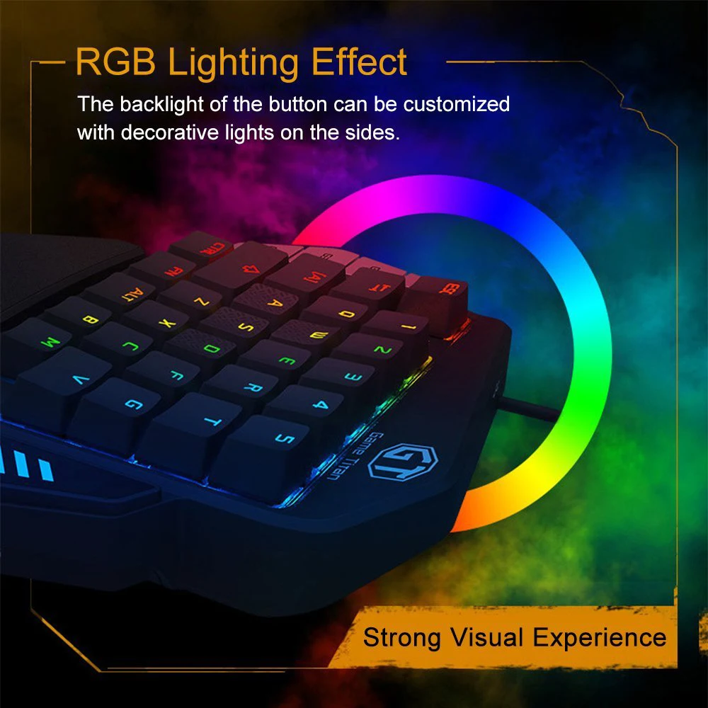 Delux игровая клавиатура T9X с одной рукой Механическая Проводная эргономичная RGB клавиатура и Delux M625 PMW3360 Проводная геймерская мышь для PUBG