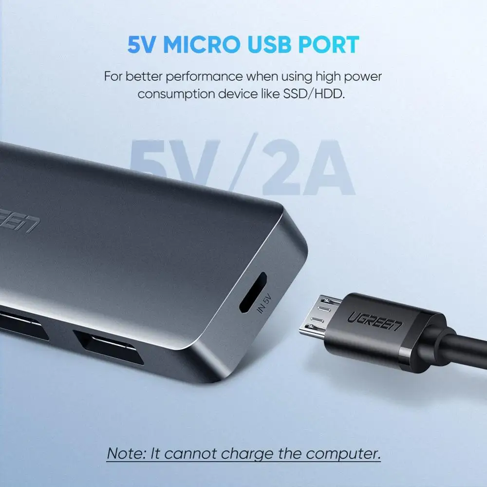 USB-концентратор UGREEN 4 порта USB Type-C на 3 0 разветвитель адаптер для MacBook Pro iPad Samsung Galaxy