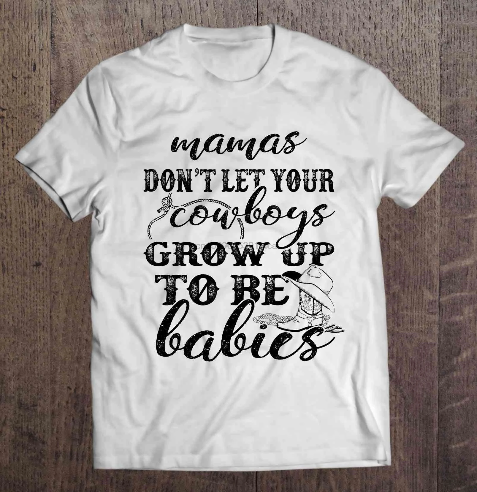 Мужская забавная футболка модная с надписью Don't Let Your Cowboys Grow To Be Baby женская Дейла