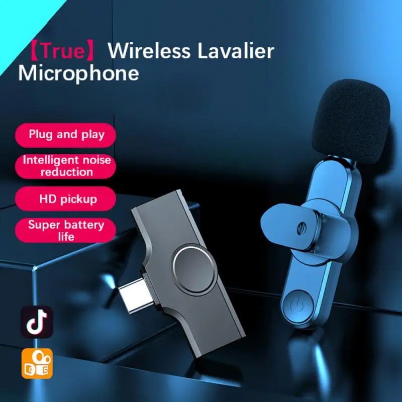 Беспроводной петличный микрофон портативный мини-микрофон для записи аудио и