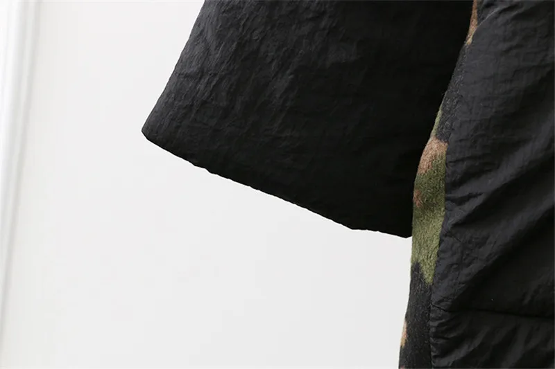 Зимняя женская парка размера плюс 6XL утепленное пальто женские камуфляжные