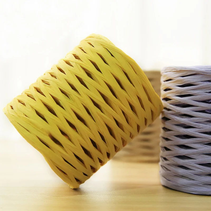 200 м натуральная солома-рафия пряжа ручной вязки крючком рафия соломенная Бумага