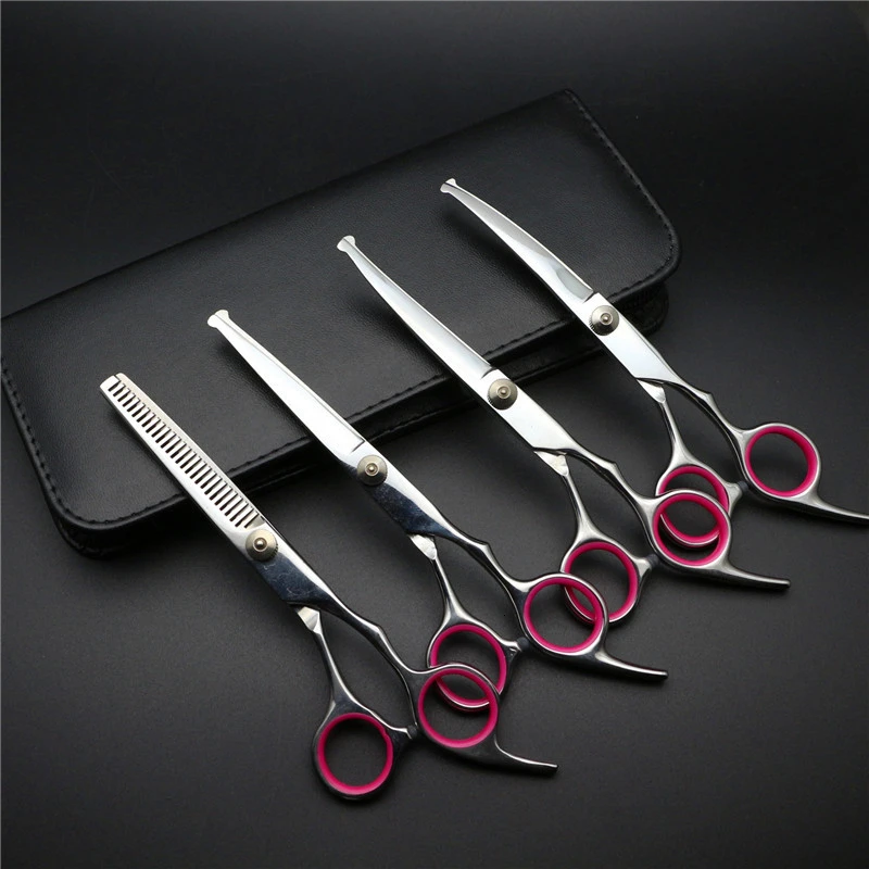 Benepaw Safe Stainless Steel Pet Scissors For Dog Grooming Comfortable Rounded Tips Curved Kit Tools Gift Comb | Дом и сад