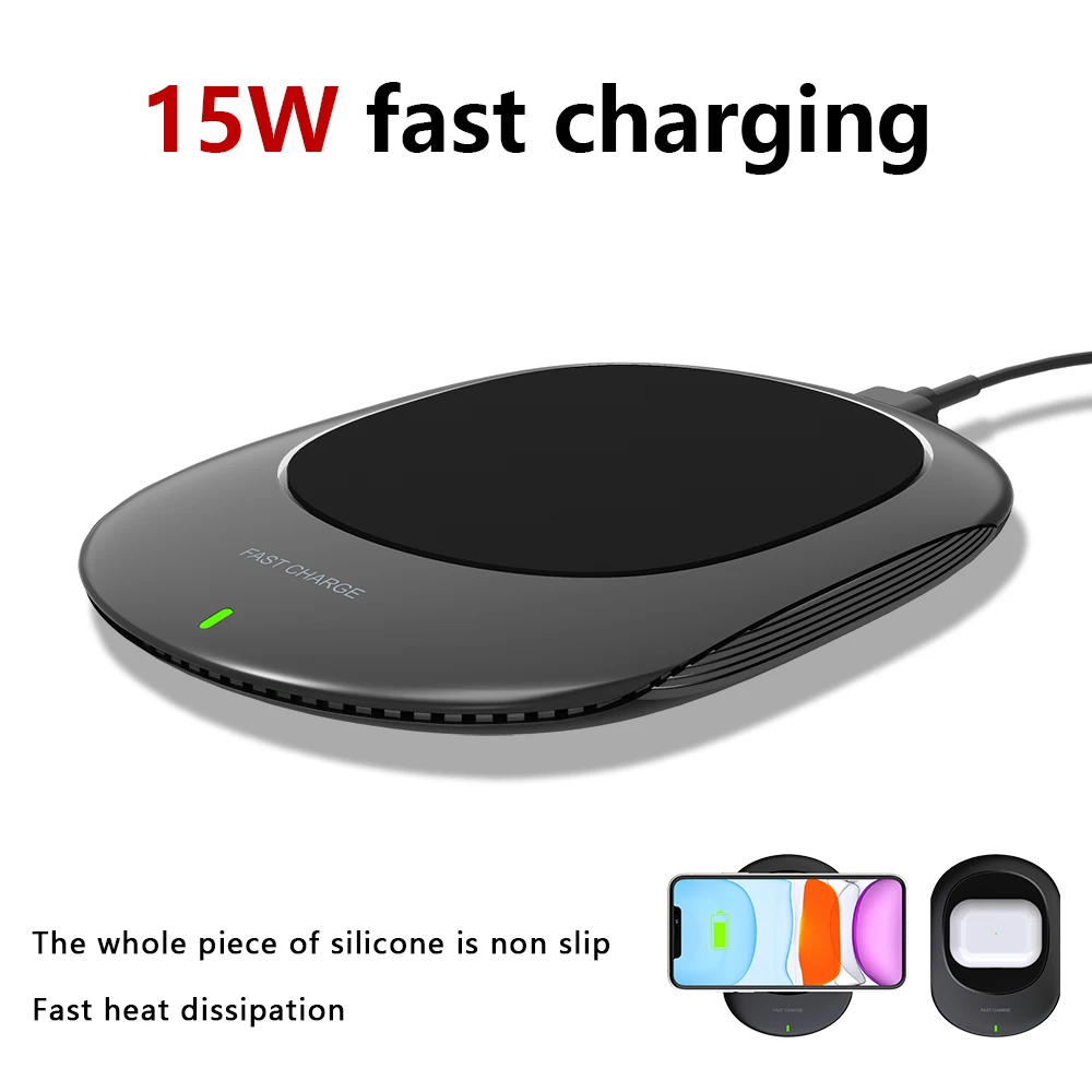 

Wireless Charger Induction Qi Mobile Phone Wireless Chargers Fast Charging Station For Iphone 13 12 11 XS Mini Pro Apple Airpods
