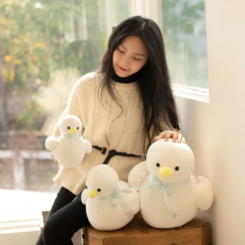 

1pc 22/32/45CM Lovely Stuffed Down Cotton Yellow Duck Plush Toys Kawaii Animal Pillow for Home Decoration Birthday Gifts