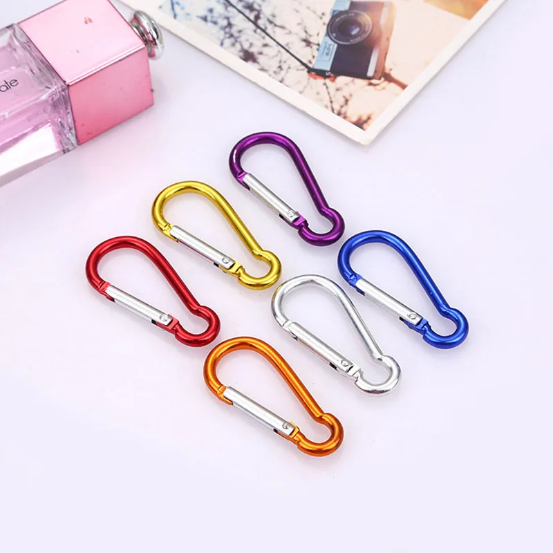 20PCS Aluminum Carabiner Key Chain Clip Outdoor Camping Keyring Snap Hook Water Bottle Buckle Travel Climbing Accessories NEW | Спорт и