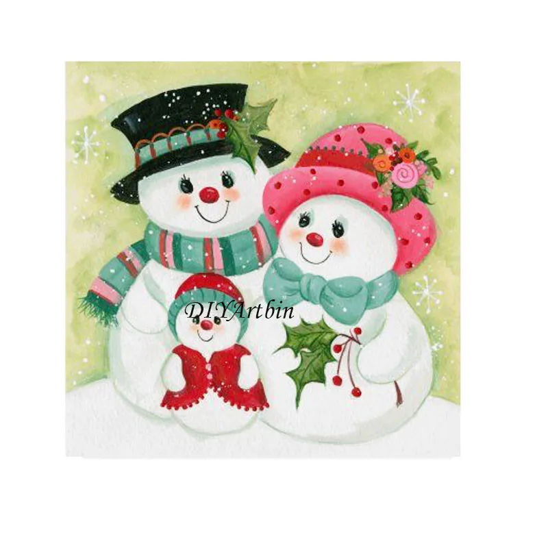 Семейные Снеговики Счастливого Рождества высечки для скрапбукера бумаги