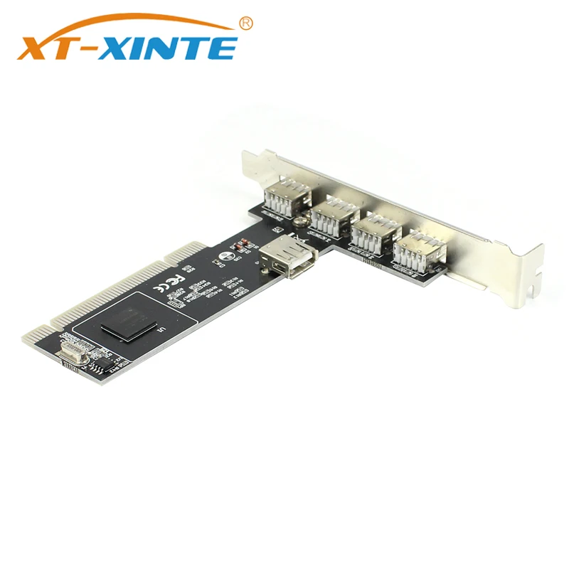 XT XINTE USB 2 0 4 порта 480 Мбит/с через концентратор PCI контроллер карты адаптер к USB2.0 для