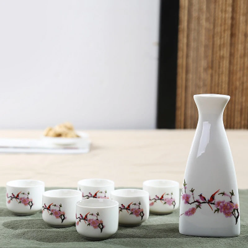 Набор керамических сакэ 7 шт./компл. японская фляжка чашка для ликера домашняя