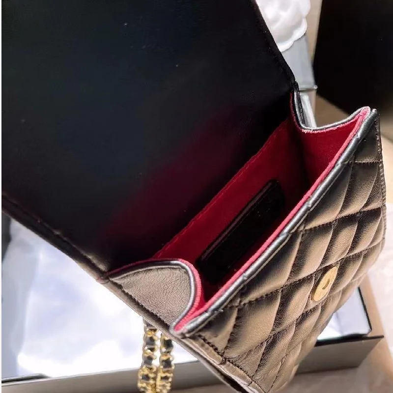 

2021 brand luxury women's bag leather one shoulder hand messenger mobile phone chain bag purses and handbags luxury designer