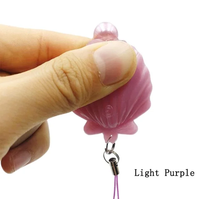 Light Purple Мягкое бесконечное сжимающее антистресс в виде ракушки игрушка Экспрессия брелок Подвеска орнамент снятие стресса декомпрессия игрушки антистресс - Цвет: Light Purple