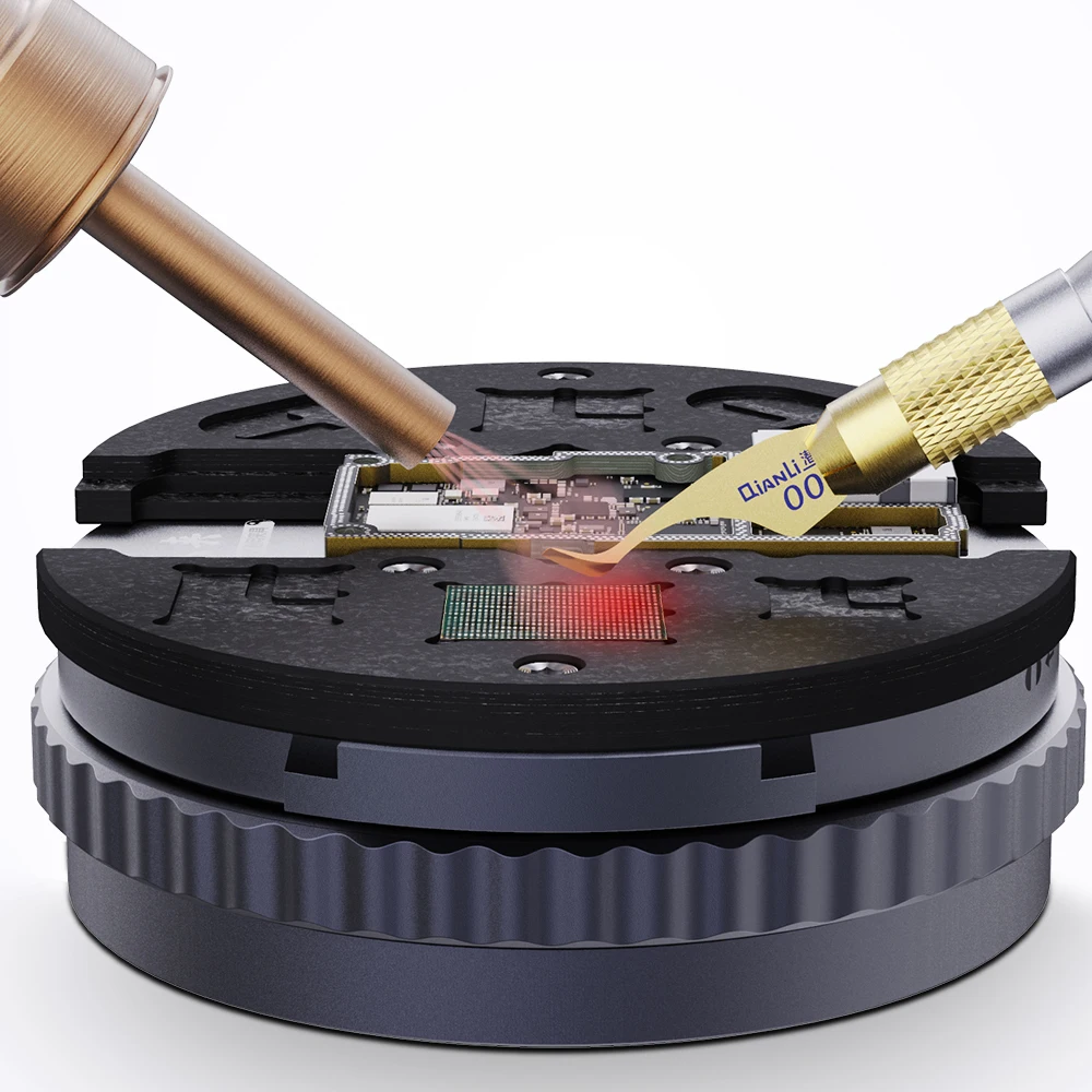 

Qianli iPinch Motherboard Universal Biaxial Turntable Fixture Holder Chip Glue Removal Double Axis Fixture Phone Repair Tools