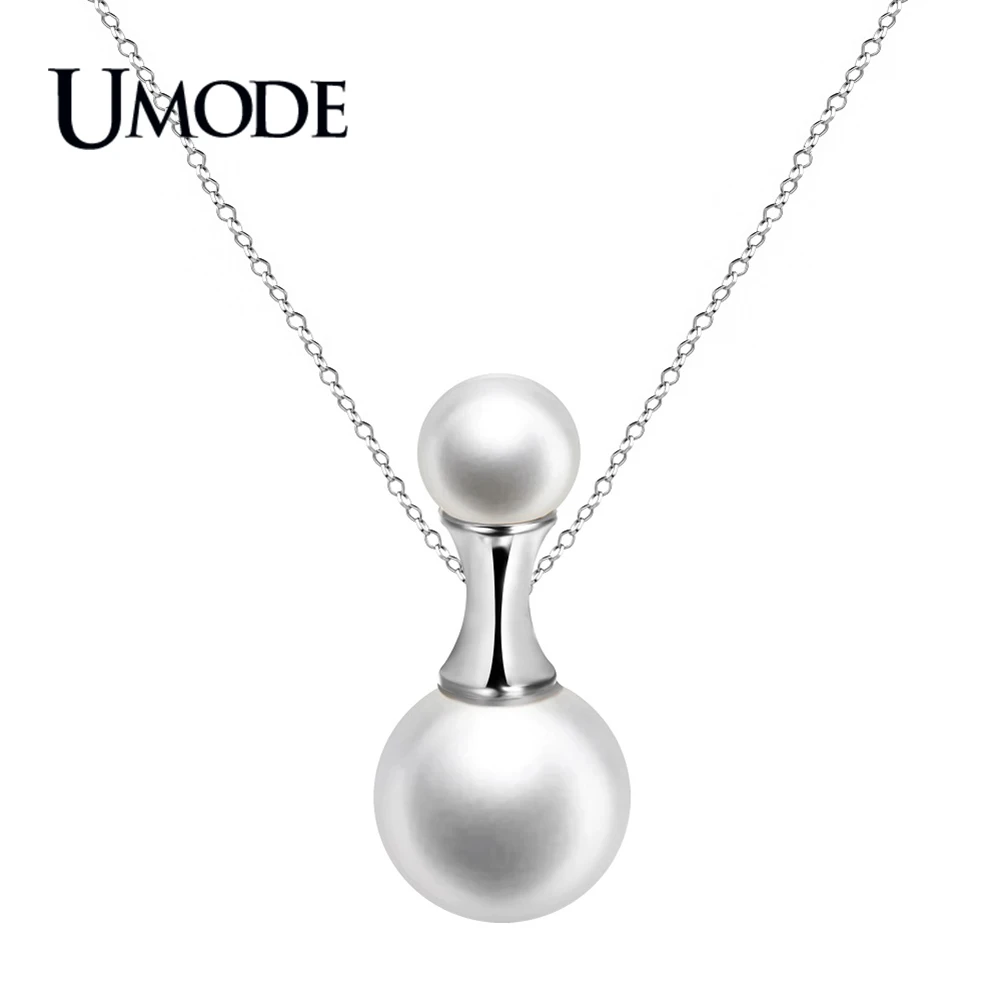 Женское Ожерелье с искусственным жемчугом UMODE роскошное ожерелье кулоном