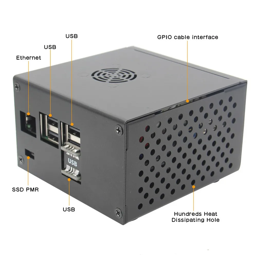 Raspberry Pi X850 V3.0 соответствующий металлический чехол+ вентилятор+ выключатель питания, корпус с охлаждающим вентилятором комплект для X870/X860 и X735 платы