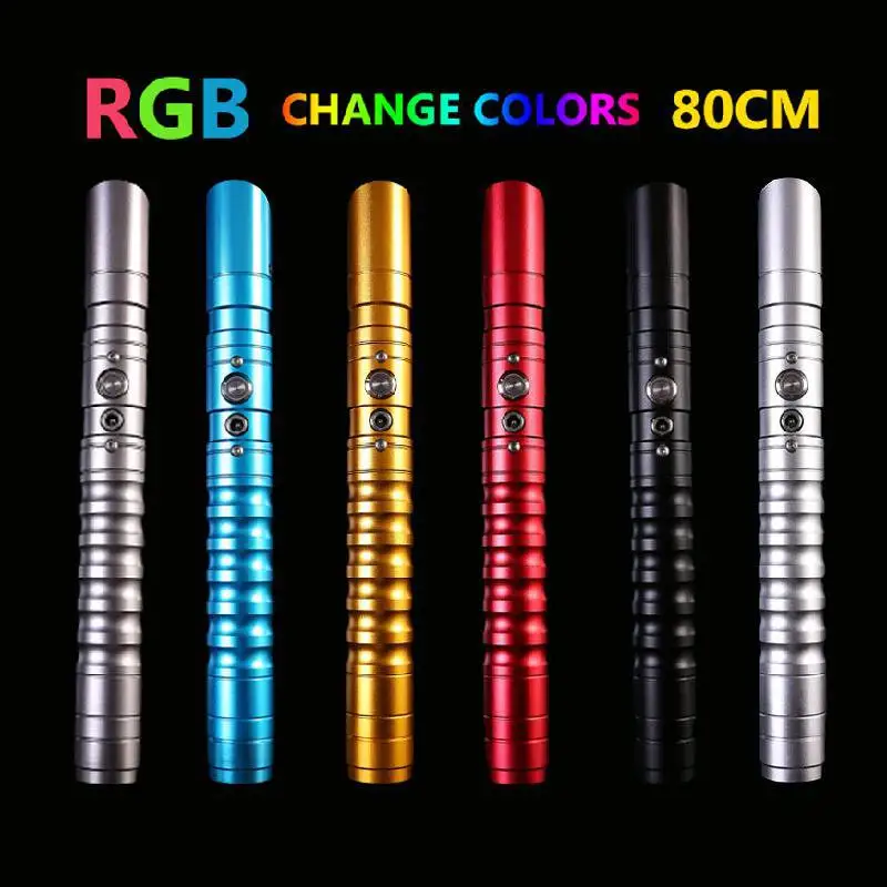 

Световой меч 80 см, RGB, 11 цветов, световой меч, металлическая палочка, меч Dis, цветная ация, Лазерная Игрушка для косплея, светящиеся уличные кре...