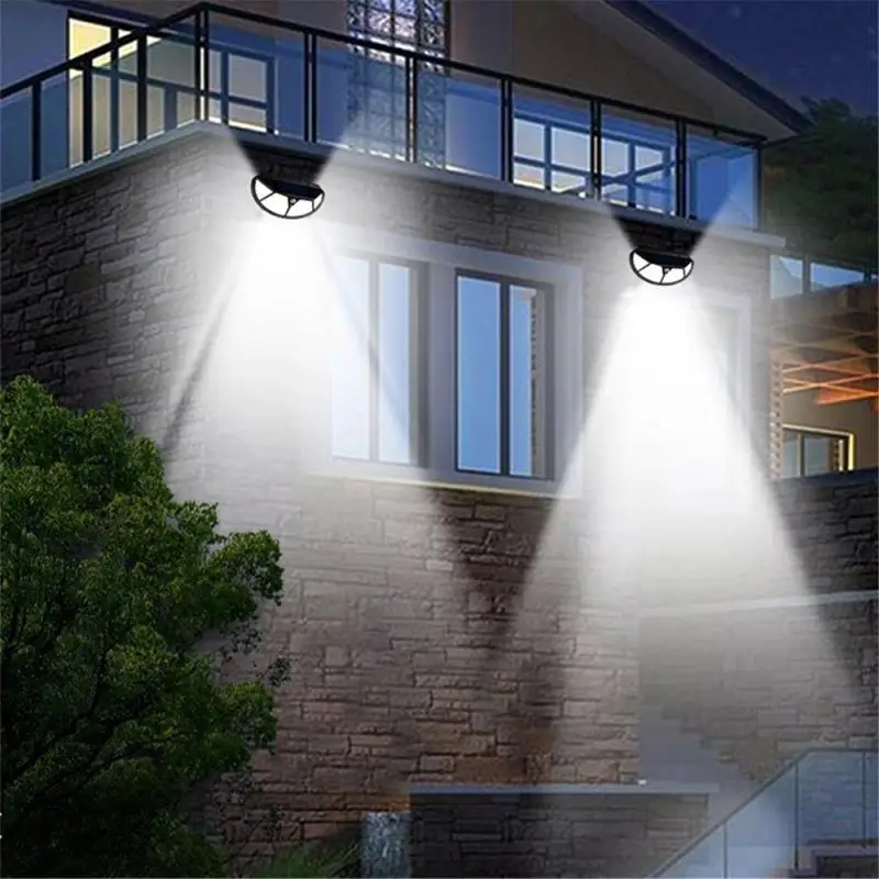 

4pcs LED Wall Lamps Solar Lamp PIR Motion Sensor 3 Modes Outdoor Solar Garden Light Waterproof Energy Saving Wall Yard Lamps
