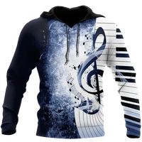 3d printed hoodie music note 3d all over printes for menwomen sweatshirt springautumn casual pullover zipper unisex
