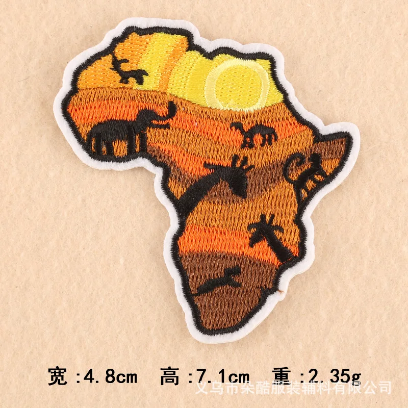 

Embroidered National Flag Map Clothing Accessories Accessories Adhesive Patch Embroidered Cloth Stickers Parches Iron on Patches