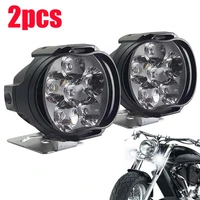 2pcs 6 led auxiliary headlight for motorcycle spotlights lamp vehicle 6led auxiliary headlight brightness electric car lights