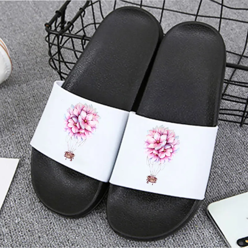 

Women's Beach Slippers floral flower Female Summer Slides Fashion Flip Flop Women Ladies Non-slip Female Slippers