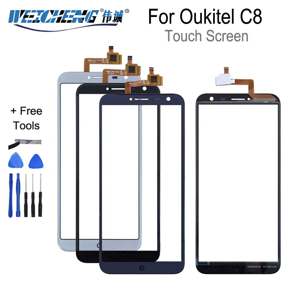 Сенсорный экран WEICHENG для Oukitel C8 C 8 сенсорный дигитайзер переднее стекло |
