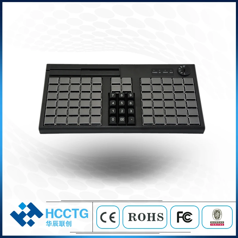 KB76 POS машина 76 клавиш клавиатура программируемая с MSR Магнитный кардридер