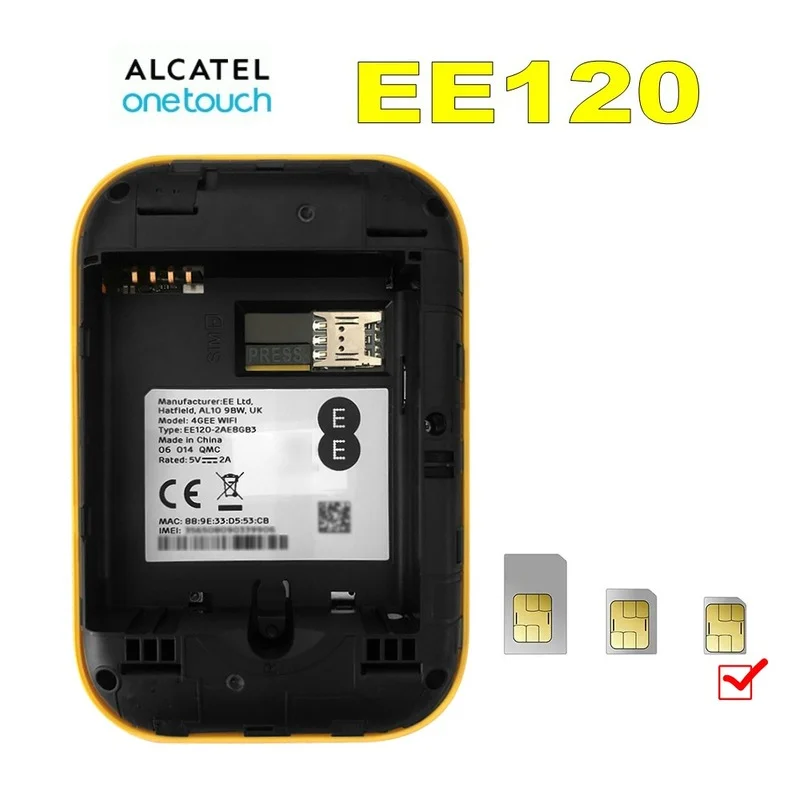 Wi-Fi- Alcatel EE120/ EE70/EE71, 4G LTE, 600 /