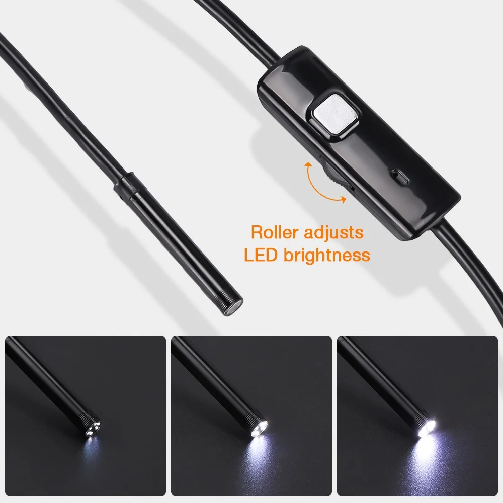 Эндоскоп для очистки ушей 3 в 1 USB HD визуальная Ушная ложка 5 мм мини камера Android PC