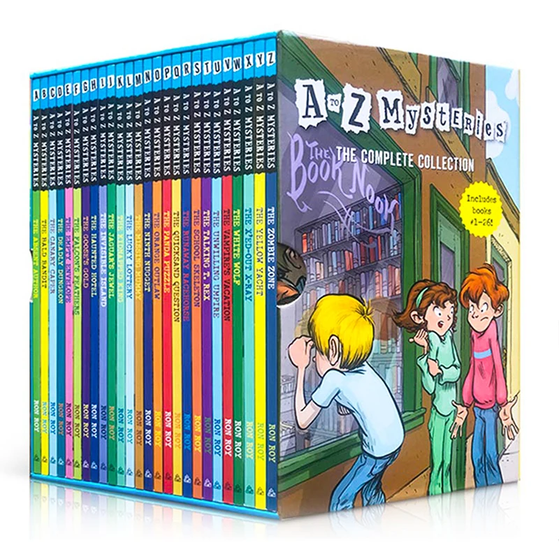 26 Books A To Z Mysteries Ron Roy Children Deductive Reasoning Novel Children's Elementary Chapter Novels English Book Set
