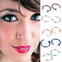2020 simple fake nose rings for women stainless steel nose rings studs fake piercing jewelry clip on nose women fashion