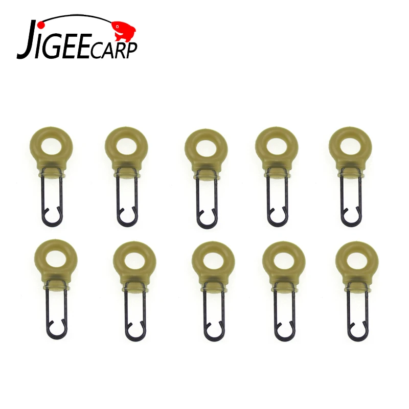 JIGEECARP 10 шт. для ловли карпа Быстросменные зажимы с пластиковым кольцом/головкой