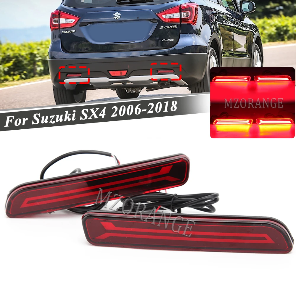 

LED 2Pcs Rear Bumper Light For Suzuki Ertiga Ciaz Vitara Splash S-Cross SX4 2006-2018 Reflector Tail Lamp Car Accessories