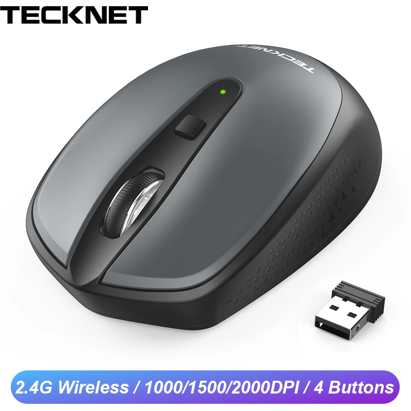TeckNet компьютерная мини мышь USB Беспроводная 2 4 ГГц 2000 DPI беспроводная кнопки